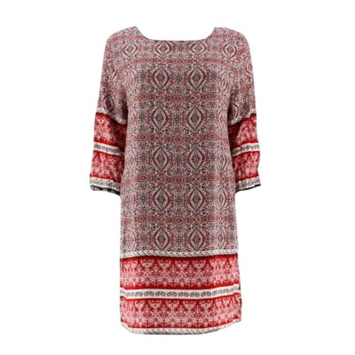 Robe blanche imprime multicolore - Taille L - moda h - Modalova