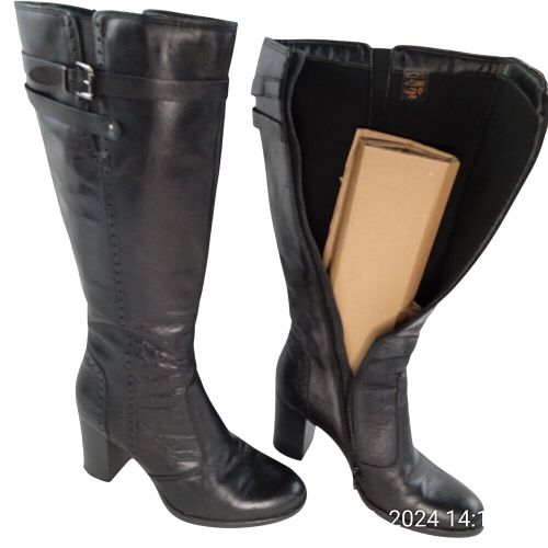 Botte Urban by GEMO en cuir T.39 talon 8 cm comme neuf - Gmo - Modalova