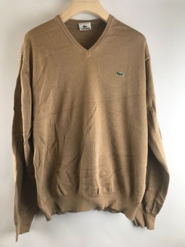 Pull col en V marron - Lacoste - T4 - lacoste - Modalova