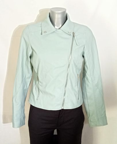 Blouson simili cuir vert d'eau - hollister - Modalova