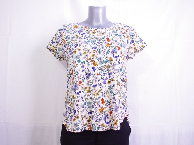 T-Shirt écru à motif floral - - S - h & m basic - Modalova