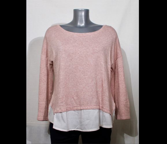 Pull rose bi matire - L - non renseigne - Modalova
