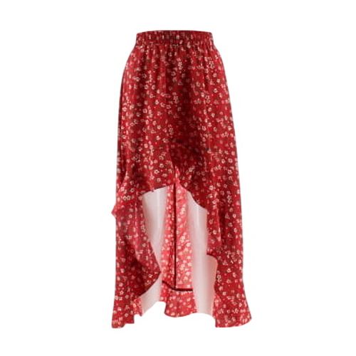Jupe bordeaux imprime - Taille 36 - shein - Modalova