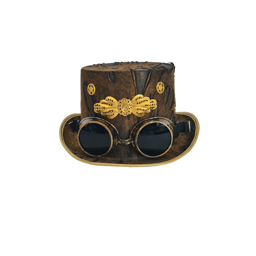 Chapeau steampunk avec lunettes Witby - Label Emmaus - Modalova