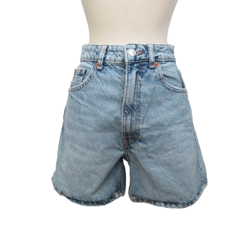 BF166 - Short en jean taille haute - Taille 34 - zara - Modalova