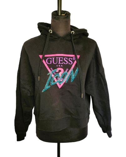 Sweat  capuche "Icon" avec strass - guess - Modalova