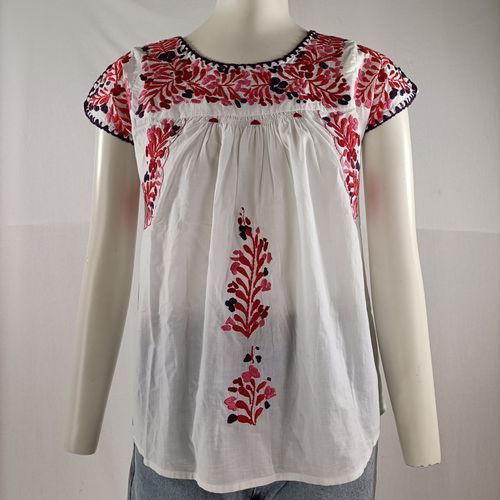 Blouse brode "mexicaine" - Taille 1 US (32) - sandro - Modalova