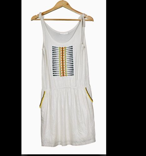 Robe - S/M - maille crue, avec perles, bretelles - see u soon - Modalova