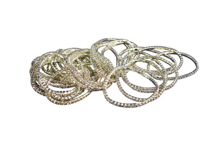 Bracelets lastiques strass brillant blancs - Label Emmaus - Modalova