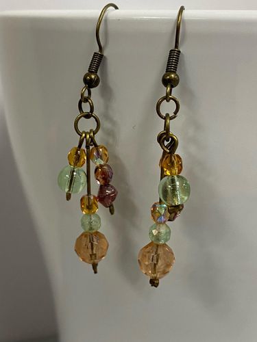 Boucles d'oreilles, pendants en perles recycles - Label Emmaus - Modalova