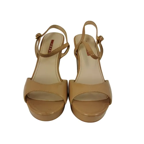 Escarpin compens PRADA 40 nude - prada - Modalova