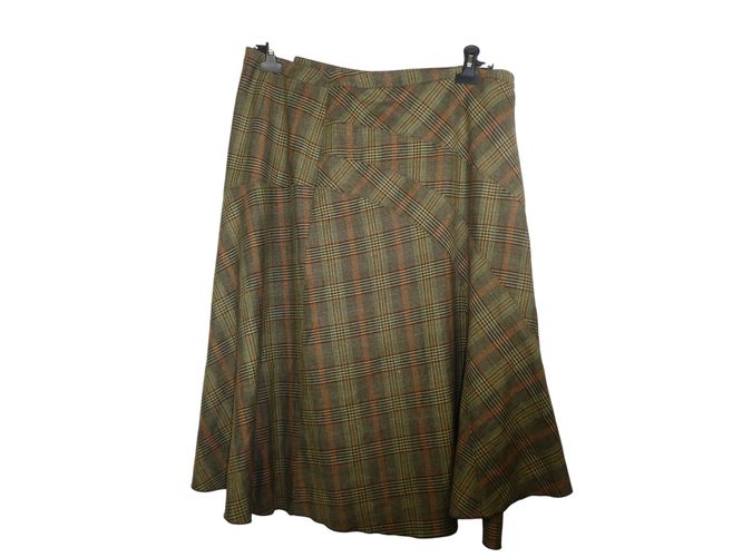 Jupe  carreaux vert - Taille 48 - frank walder - Modalova