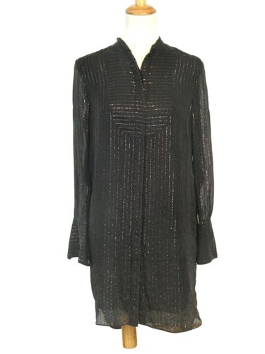 Chemise longue avec doublure  rayures en soie - Taille 0/XS - the kooples - Modalova