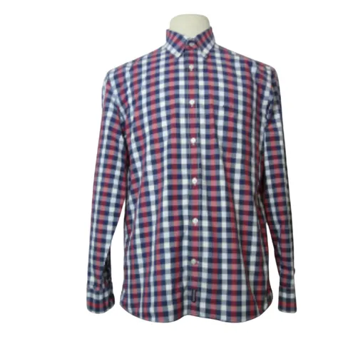 HO198 - Chemise  carreaux en coton fin de luxe - Taille L - mcgregor - Modalova