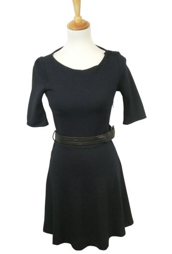 Robe longue marine & ceinture - Taille 32 - claudie pierlot - Modalova