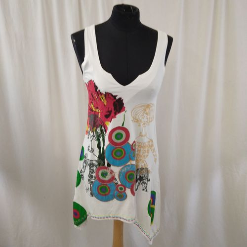 Robe tunique blanche, Desigual - XS - desigual - Modalova