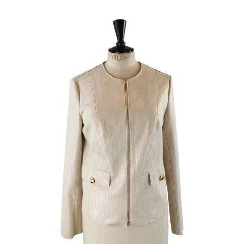 Veste habillée irisée zippée – Taille M (estimée) – Champagne - Label Emmaus - Modalova
