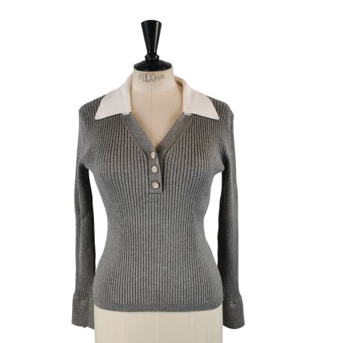 Pull en maille TM(estime) gris - Label Emmaus - Modalova