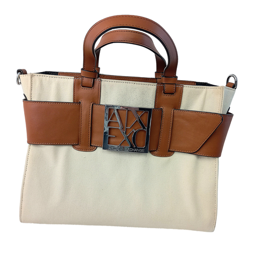 Sac  main en toile - Identifi comme un - armani exchange - Modalova