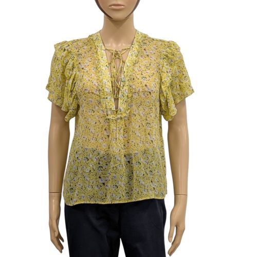 T XS Top Tunique blouse en voile imprim floral - zadig & voltaire - Modalova