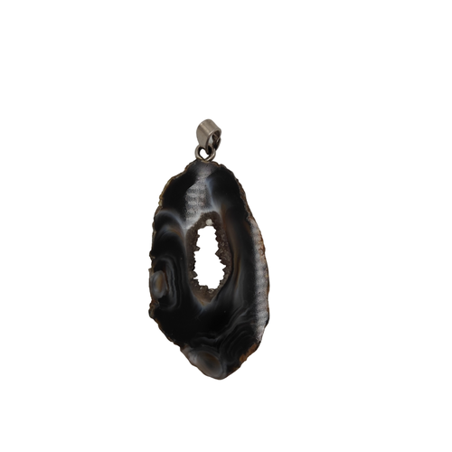 Pendentif de pierre agate et argent - Label Emmaus - Modalova