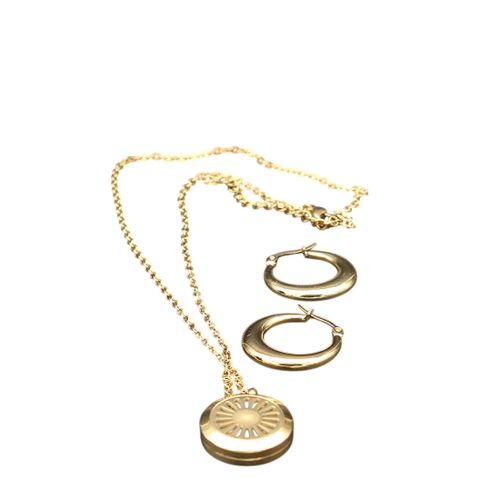 Collier Carré Y et boucles d'oreille - Label Emmaus - Modalova