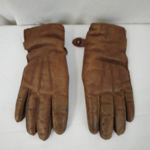 Paire de gants fourrs cuir T7 - Label Emmaus - Modalova