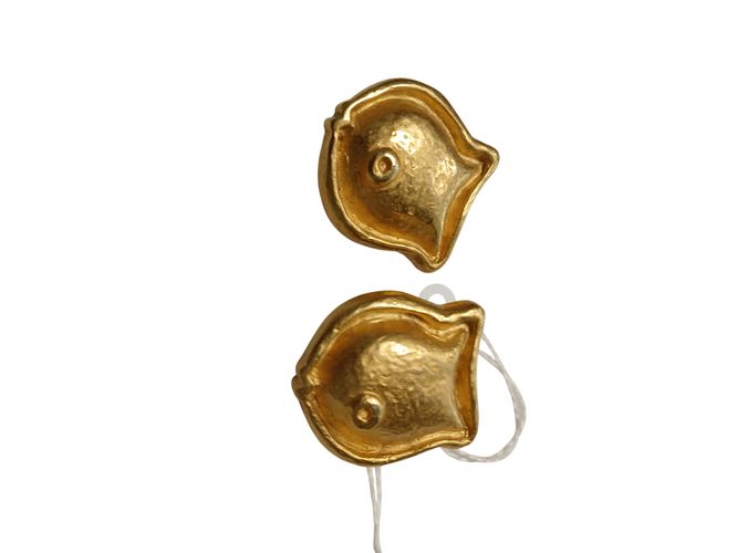 Boucles d'oreilles en mtal forme tte de chat de chez AGATHA - Label Emmaus - Modalova