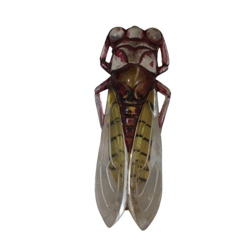 Broche ancienne, cigale en plastique peint - Label Emmaus - Modalova