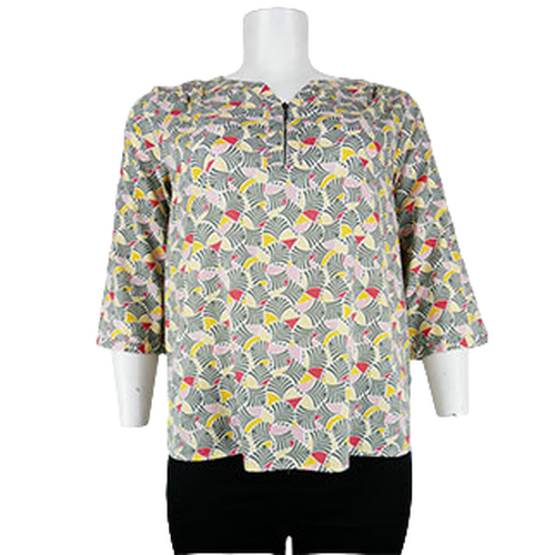 Blouse imprime - taille 46 - blanche porte - Modalova