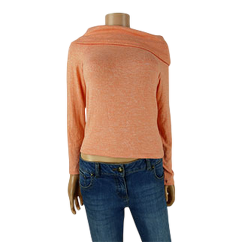 Pull col bardot corail chin - taille M - bershka - Modalova