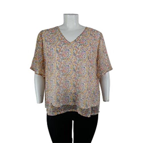Blouse imprimé ouverture dos - Taille 50 - Tissaia - Modalova