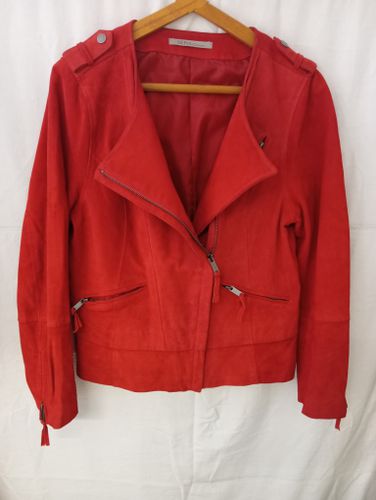 VESTE EN DAIM ROUGE SEPIA CREATION - spia collection - Modalova