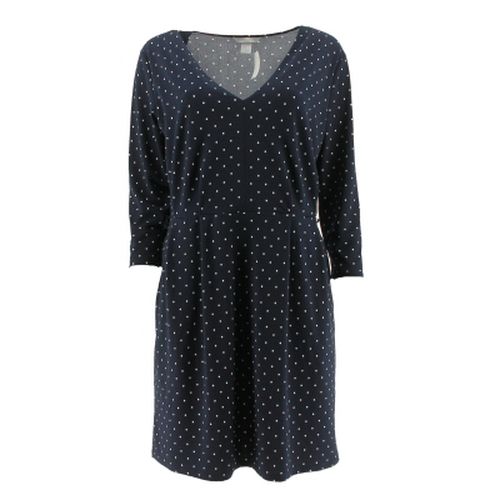 Robe marine  pois manches longues - M - h&m - Modalova