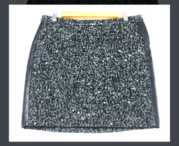 Jupe tweed - 38 - avec dtails cuir - claudie pierlot - Modalova