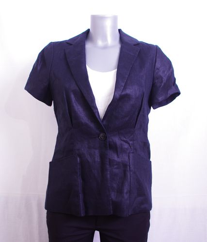 Blazer noir 100% lin - Caroll - 38 - caroll - Modalova