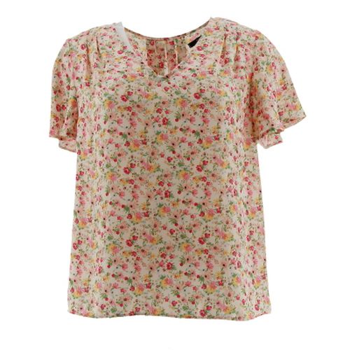 T-shirt cru  fleurs multicolores - Taille S - kiabi - Modalova