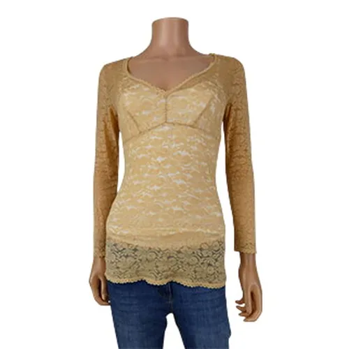 T-shirt beige en dentelle - Taille 2 - damart - Modalova