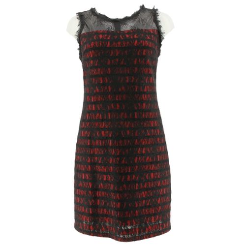 Robe avec dentelle rouge et noire sans manches - T.2 - jus d' orange - Modalova