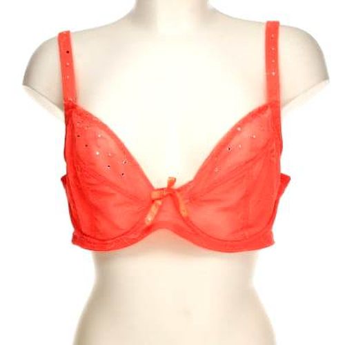 Soutien-gorge saumon avec armatures, dentelle, strass - -- Taille 100 E - cap calin - Modalova