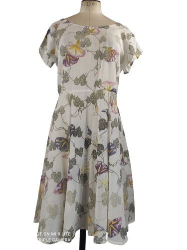 ROBE MI-LONGUE FLUIDE IMPRIMÉ FLORAL RÉTRO TAILLE M - Label Emmaus - Modalova