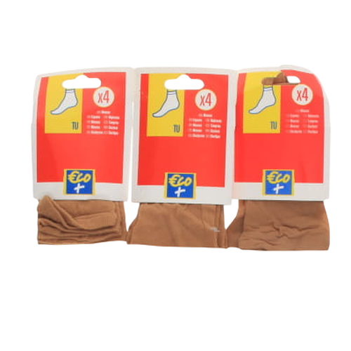 Lot de 12 chaussettes beige - Taille unique - eco + - Modalova