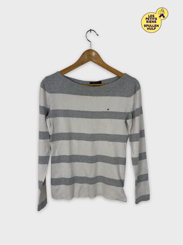 Pull ray gris et blanc M - Tommy Hilfiger - Modalova