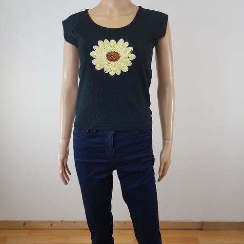 T-shirt avec motif fleur- - Taille 38 - derhy - Modalova