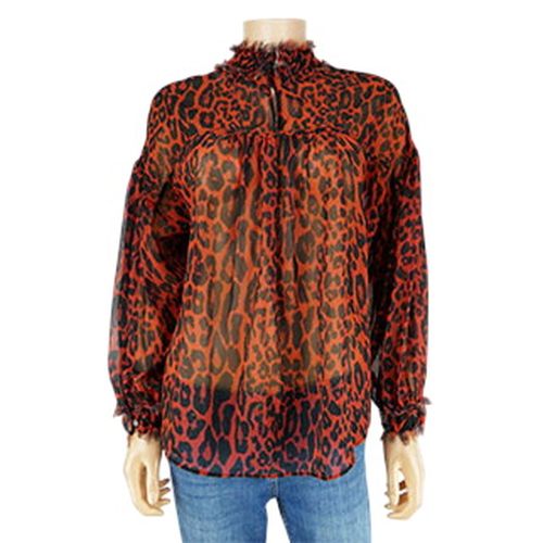 Blouse bordeaux imprime - Taille M - Zara - Modalova