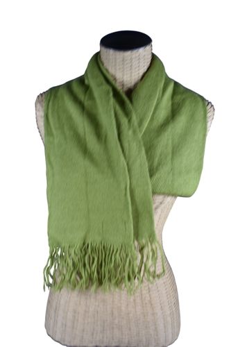 Echarpe L.A.M. en Alpage ( 100 % ) vert-olive fabriquée en Bolivie, longueur 1,80 m - Label Emmaus - Modalova