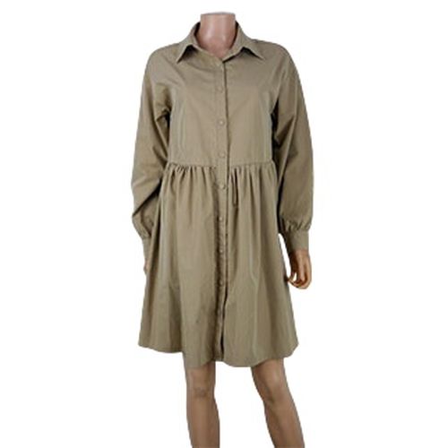 Robe chemise beige - Taille 38 - shein - Modalova