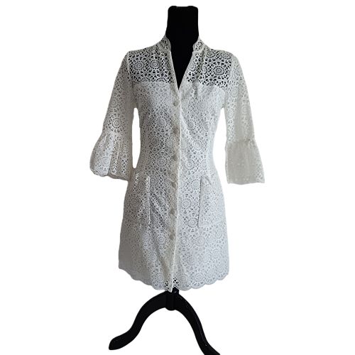 Robe Paris en coton brodé ajouré taille 36 - Sandro - Modalova