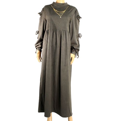 Robe Longue Velours Taupe Taille 44 - Label Emmaus - Modalova