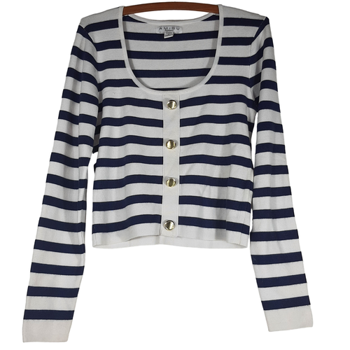 Pull ray blanc et bleu marine - Knitwear - XL - amisu - Modalova